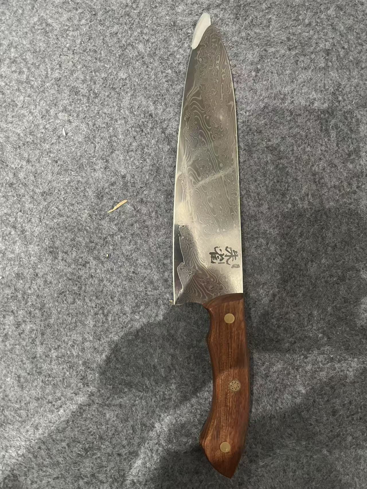 朱雀牌大马士革主厨刀家用切菜切肉厨房用