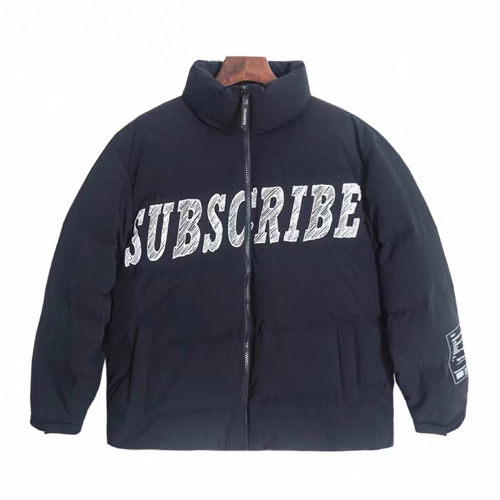 男女款冬季新款立领时尚百搭休闲印花羽绒服4152