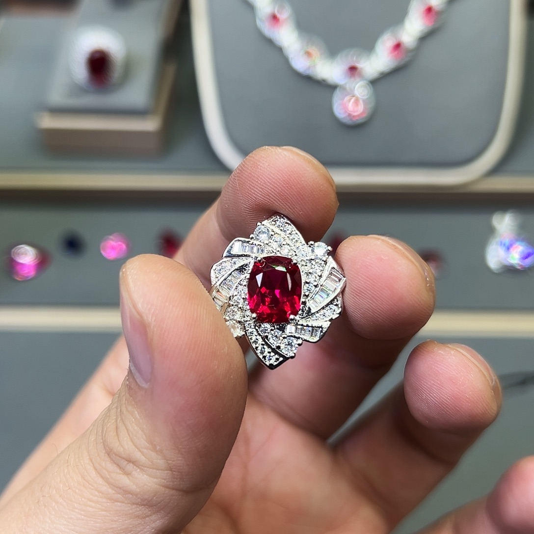 吊坠(赠链)合金红宝石2838555