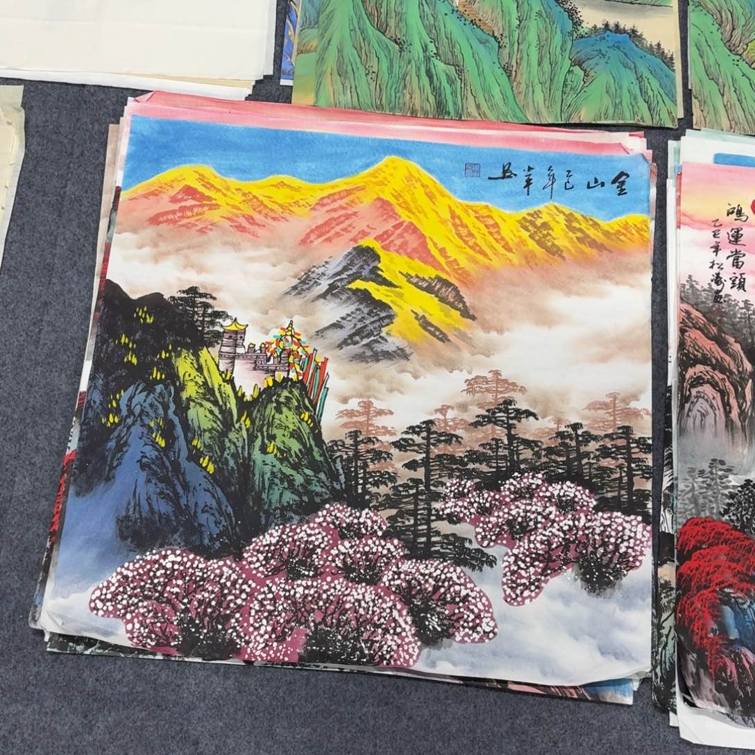 国画68×68金山手绘画画画