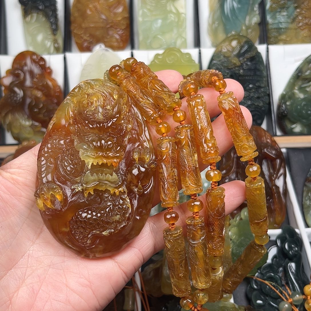 蛇纹石玉项链未镶嵌S**J