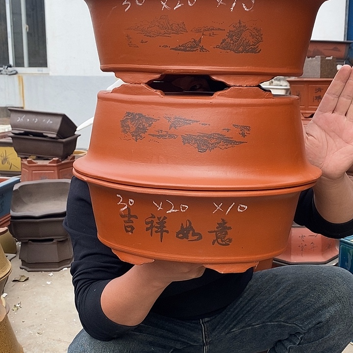 紫砂花盆宜兴紫砂