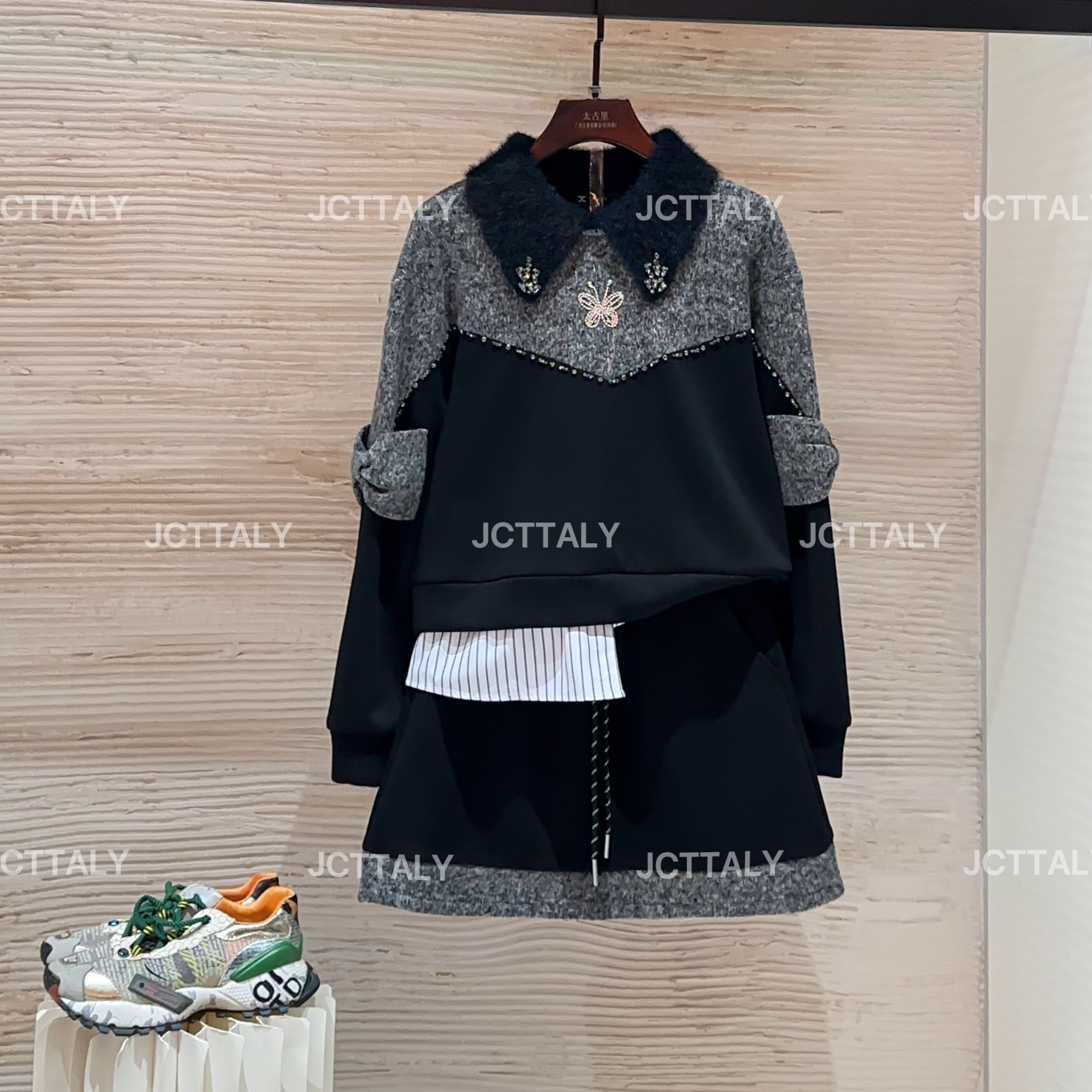 【宠粉价】（加绒）时尚套装百搭短款设计师同款TZ-957