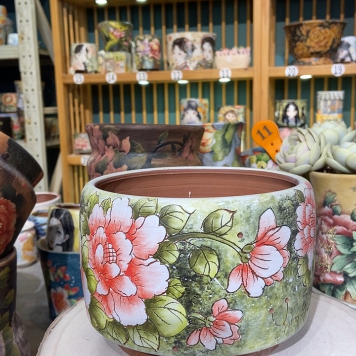 红陶景德镇艺术手绘作品