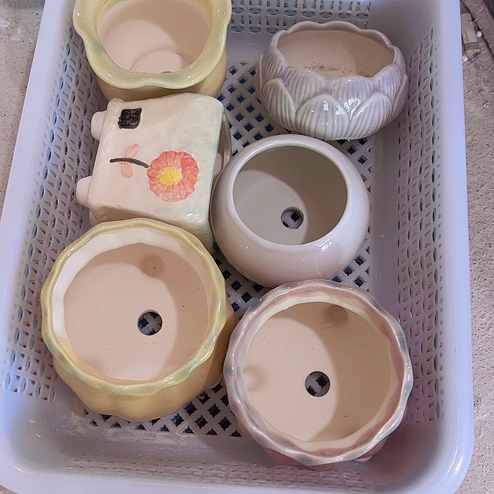 红陶陶瓷花盆当场满12包邮