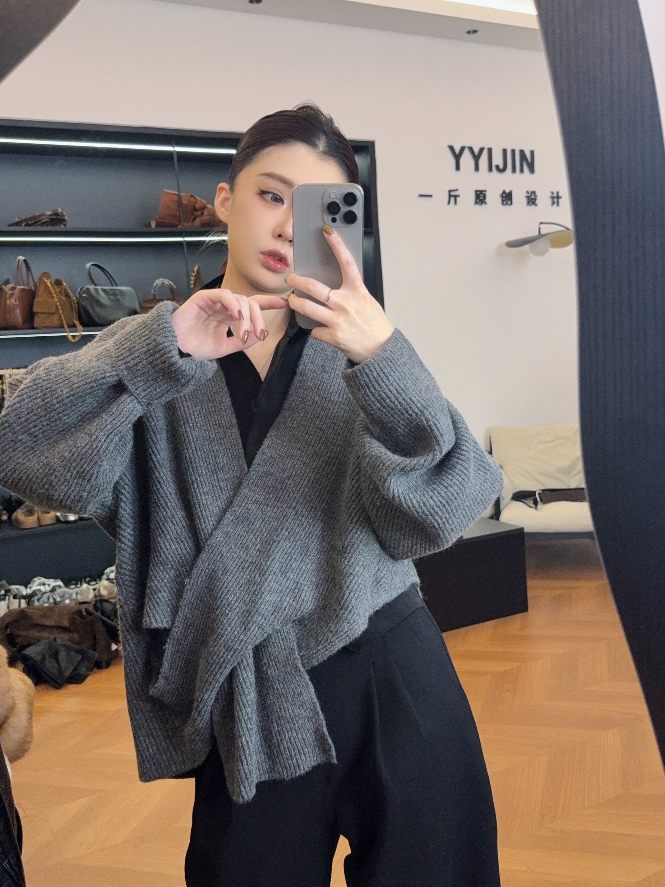 【YIJIN原创轻奢】设计师款多穿法毛衣