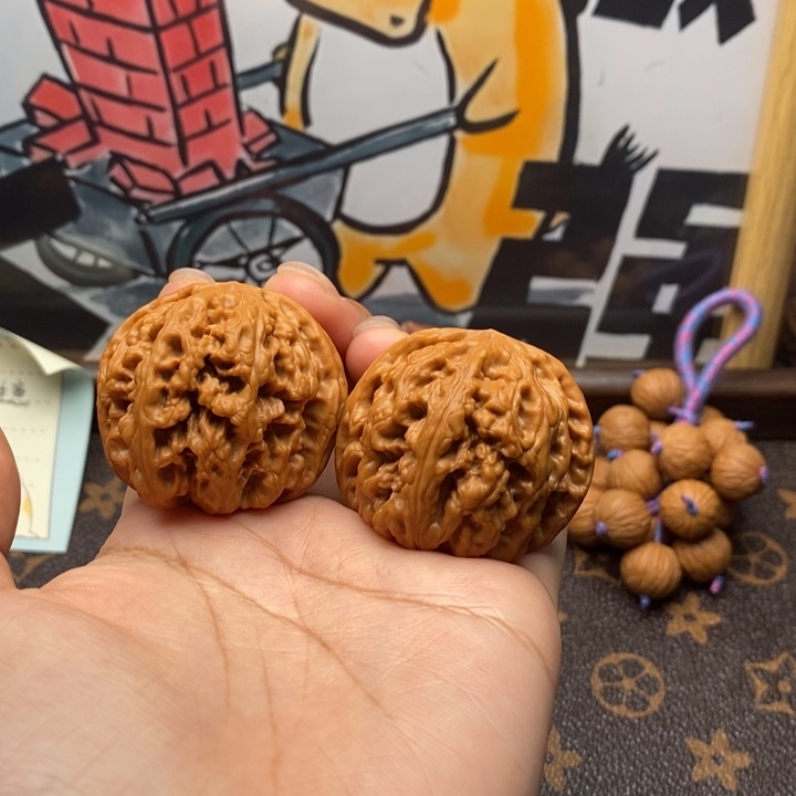 文玩核桃把件微修粗筋