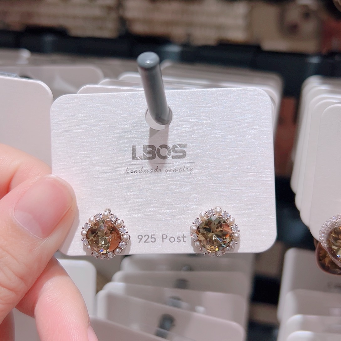 琉璃纯铜合金耳环的