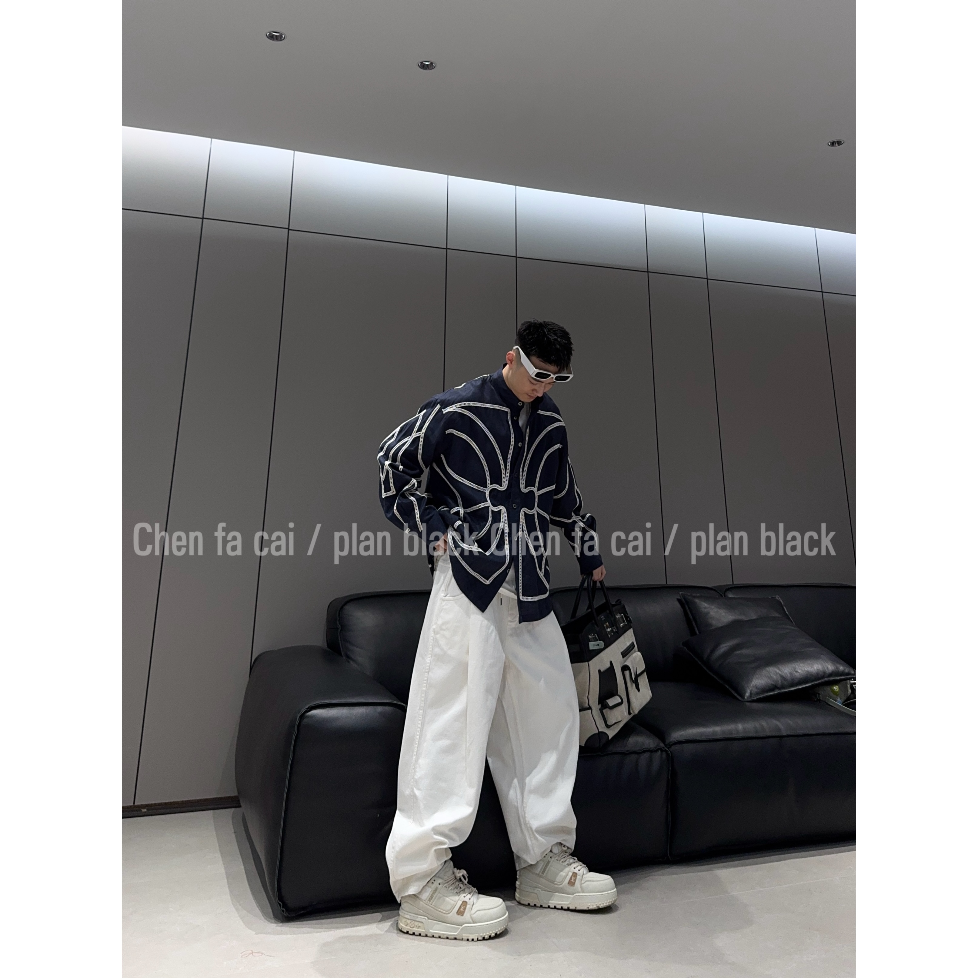 陈发财【错综盘绳马术】绳秀花纹100亚麻！高级感亚麻外搭3852