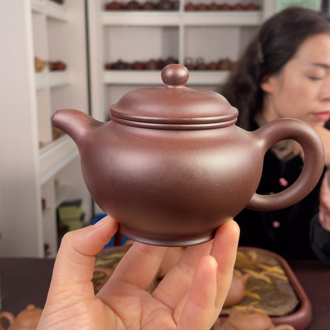 紫砂茶壶老紫泥裰只280cc