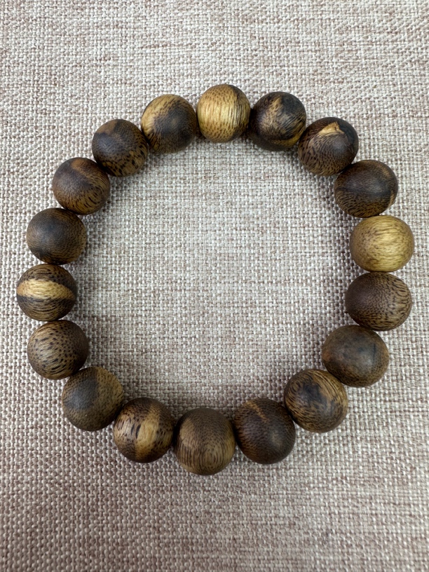 海南沉香白棋手串1.1单圈圆珠多样性发一