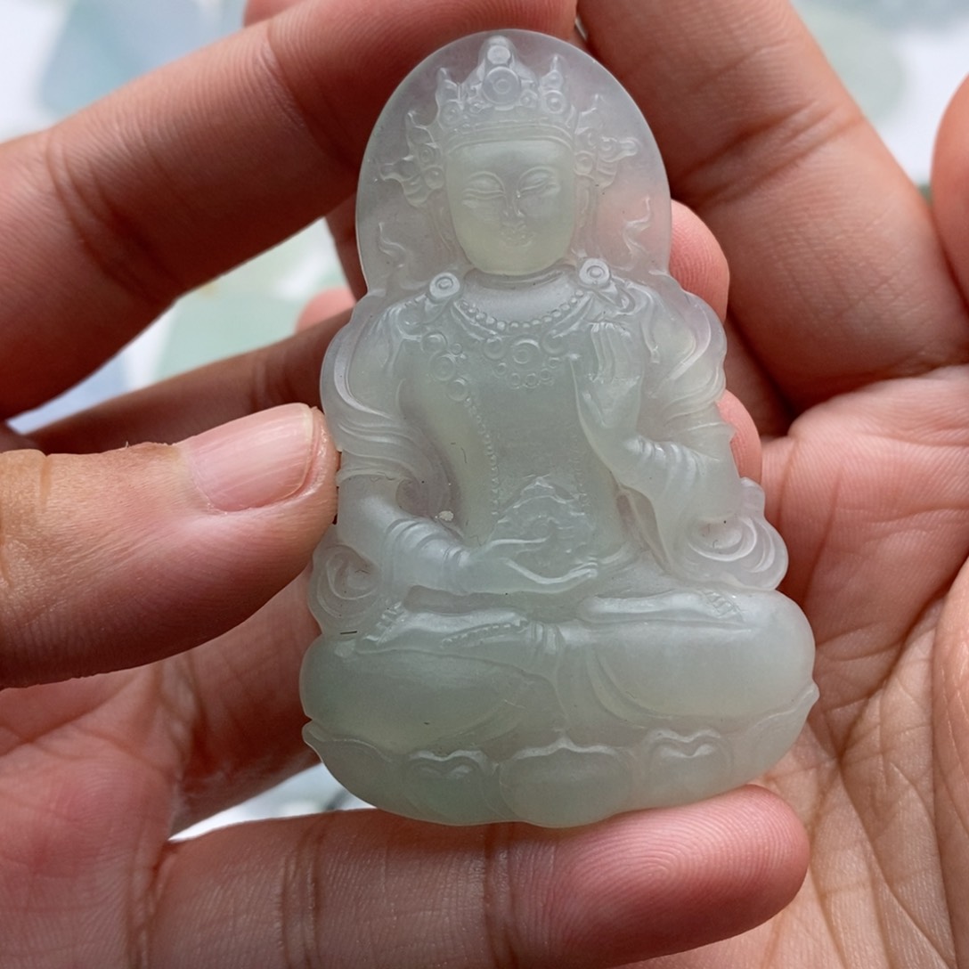 定制翡翠未镶嵌悠*熊天然缅甸翡翠a货