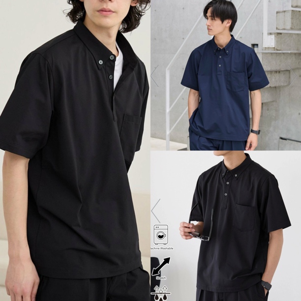 日单男士弹力机能透气免烫短袖Polo衫夏季百搭翻领T恤汗衫3592