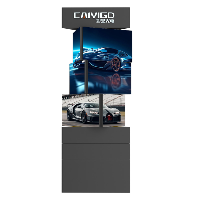 立式双面旋转海报屏LED显示屏一体机