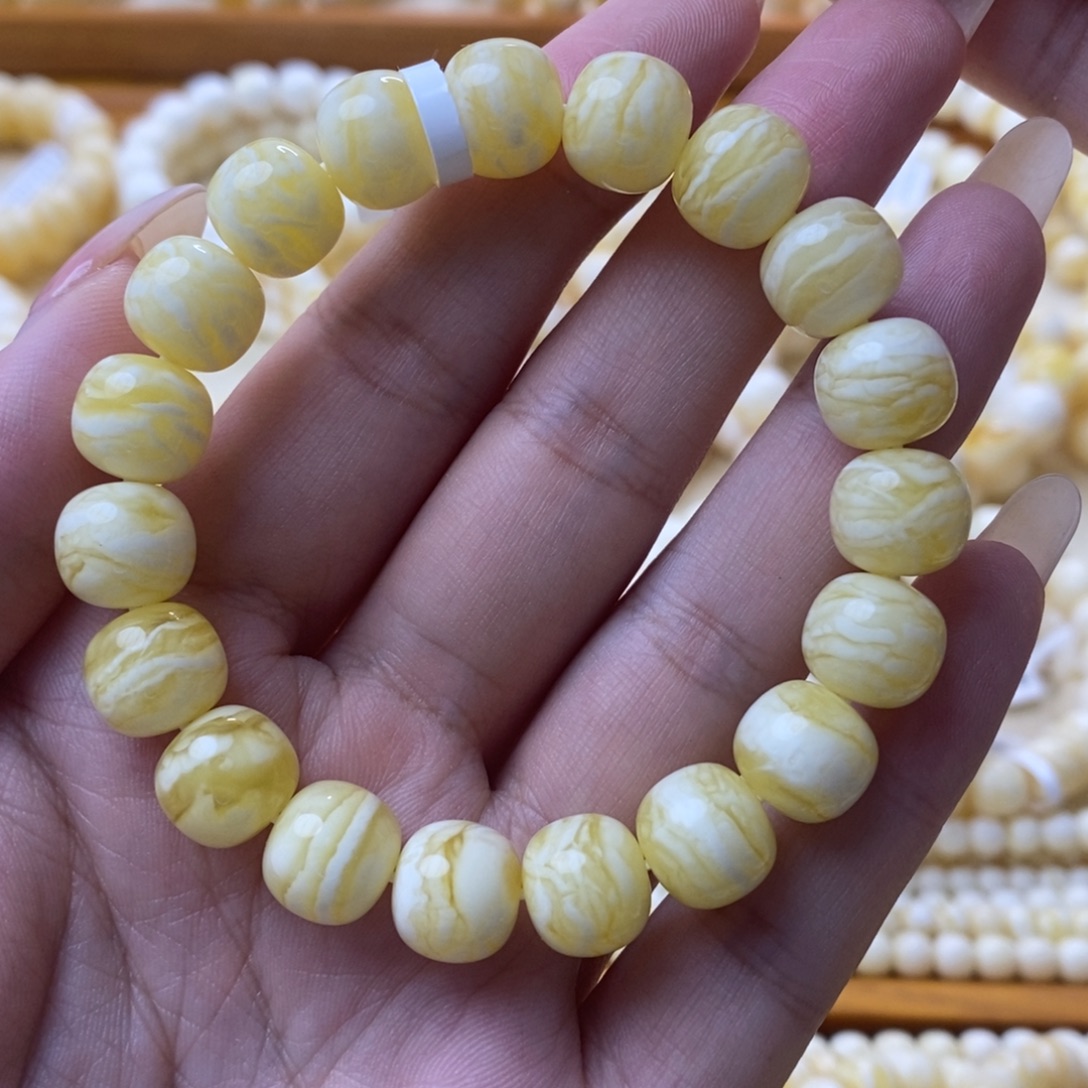 琥珀未镶嵌手链蜜蜡
