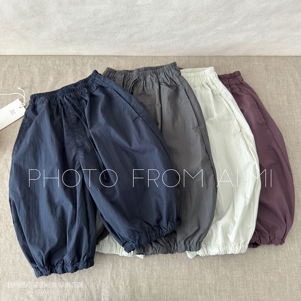 儿童七分休闲裤夏款男女宝百搭洋气透气吸汗裤子2025新款姐弟装潮