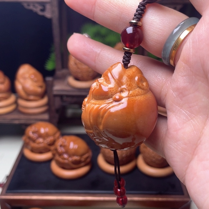 吊坠橄榄核财神单子指环3.23