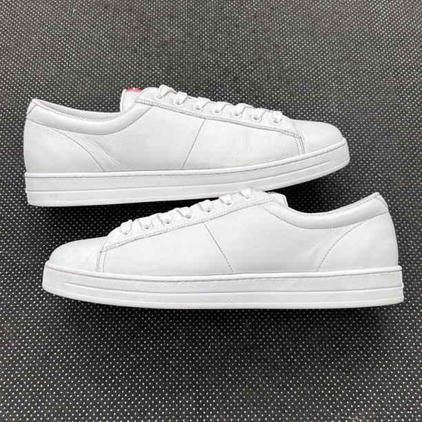 95新 Prada/普拉达 43码 28.5cm 普拉达 白色 皮面 成色新 穿不多