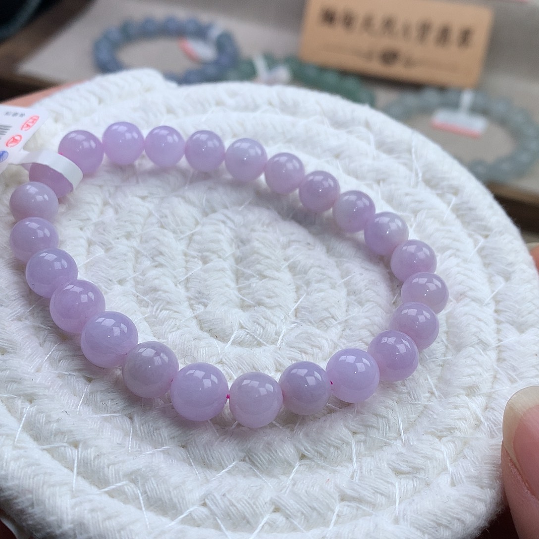 翡翠未镶嵌手链紫罗兰，捡漏
