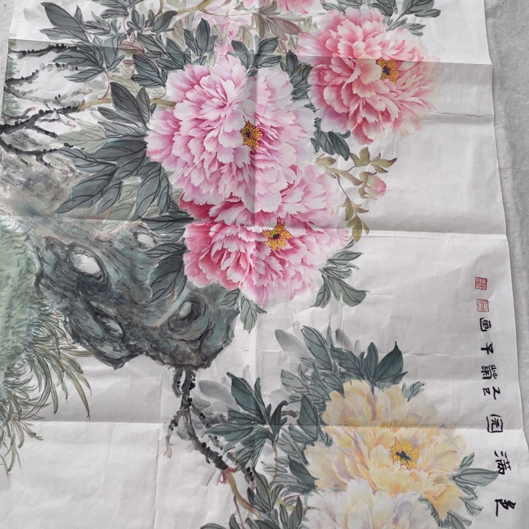 国画何福菊老师绘画