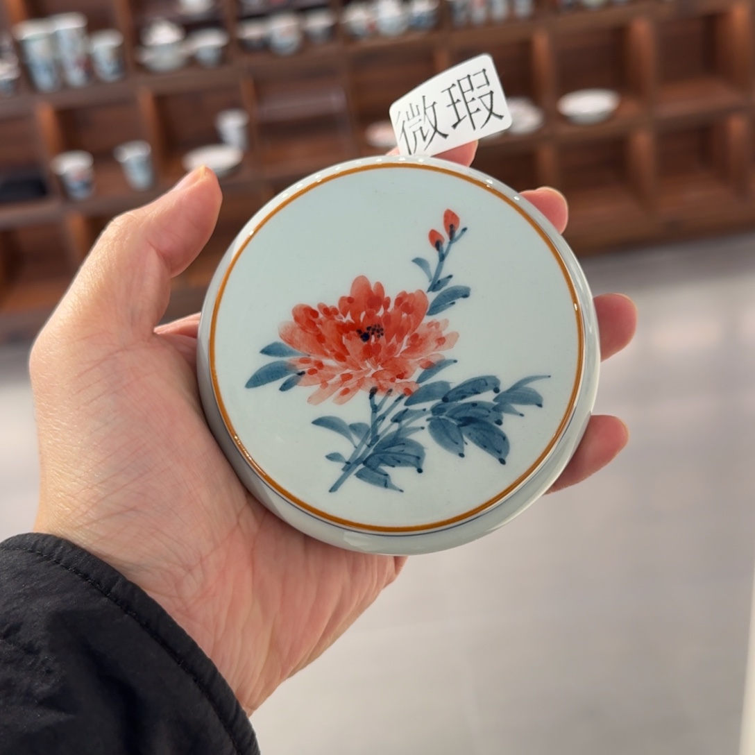釉下手绘茶具微瑕