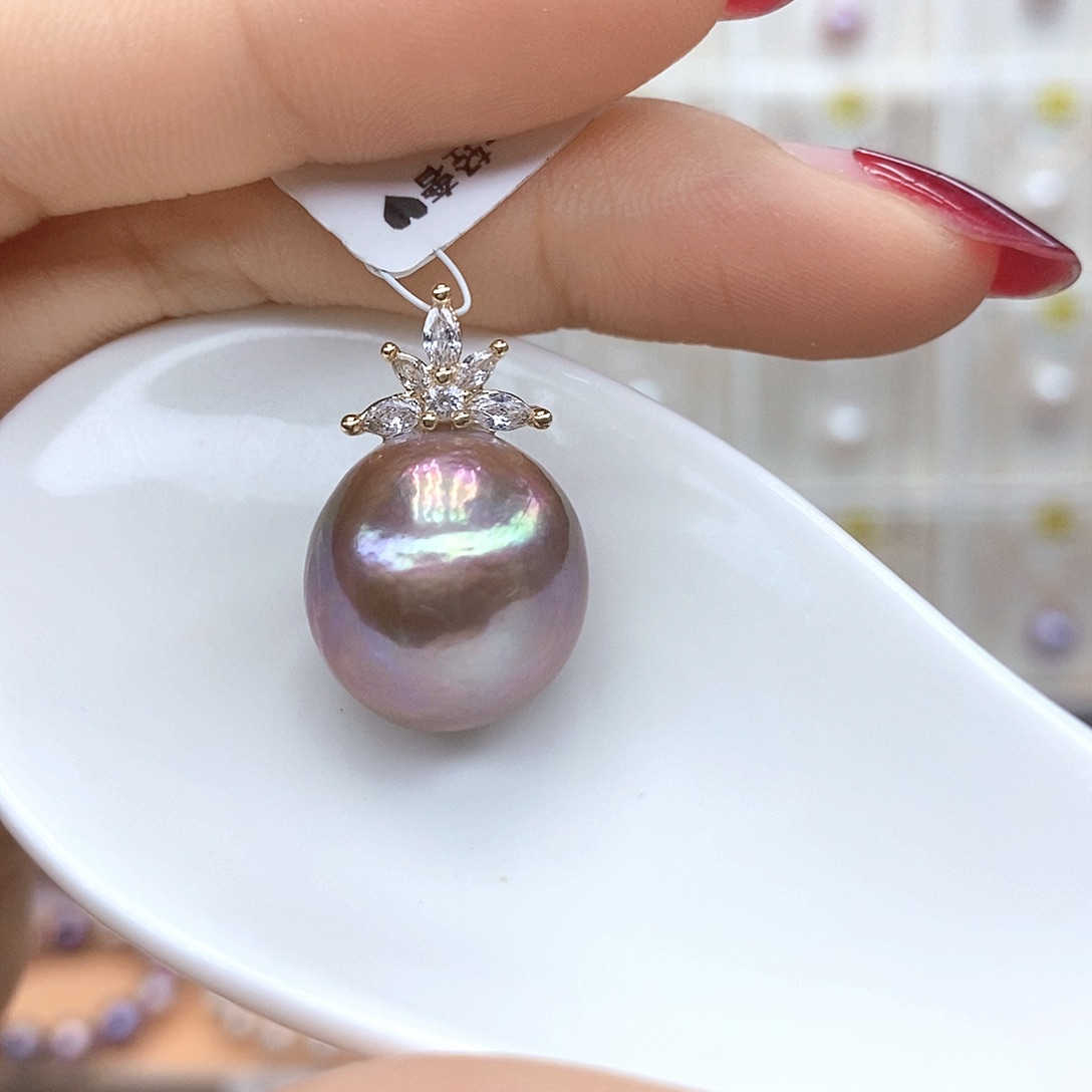 颈饰合金淡水珍珠