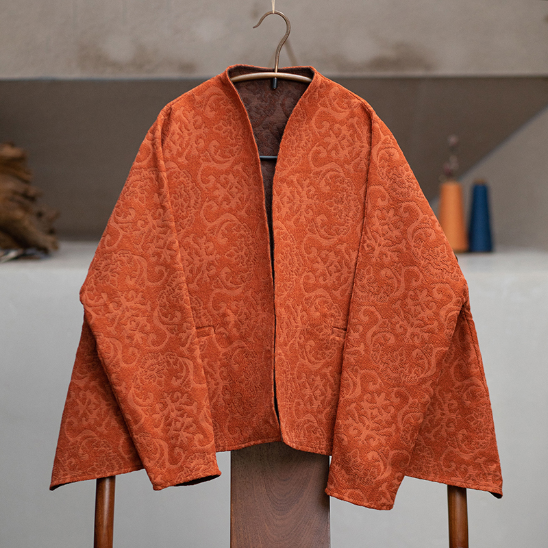 youyuansu/幽元素原创女装短款复古双面宽松中式中国风上衣