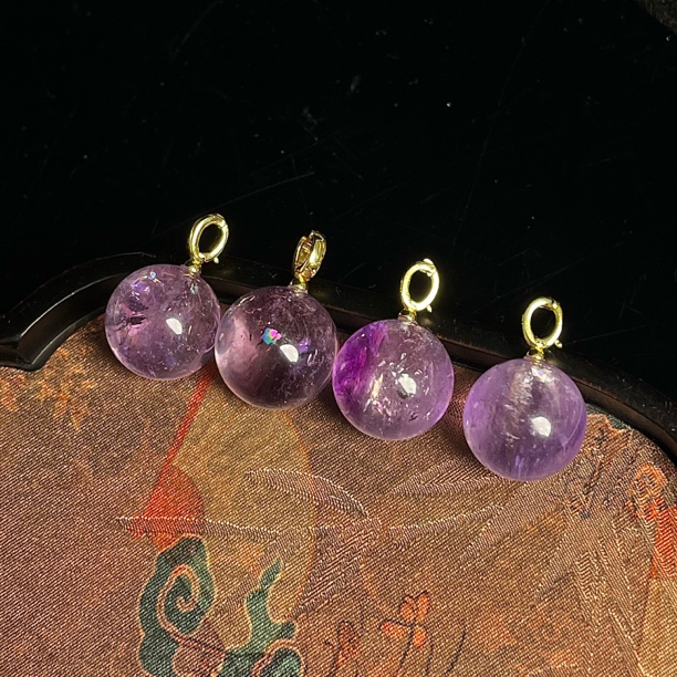 紫阿塞球吊坠YC317多样性发其一多个尺寸