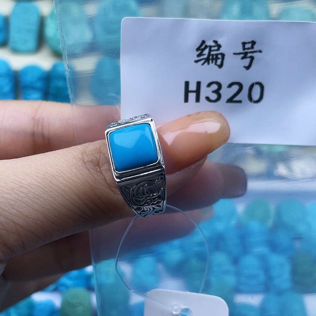 绿松石珠宝奇石银S925镶嵌仙*