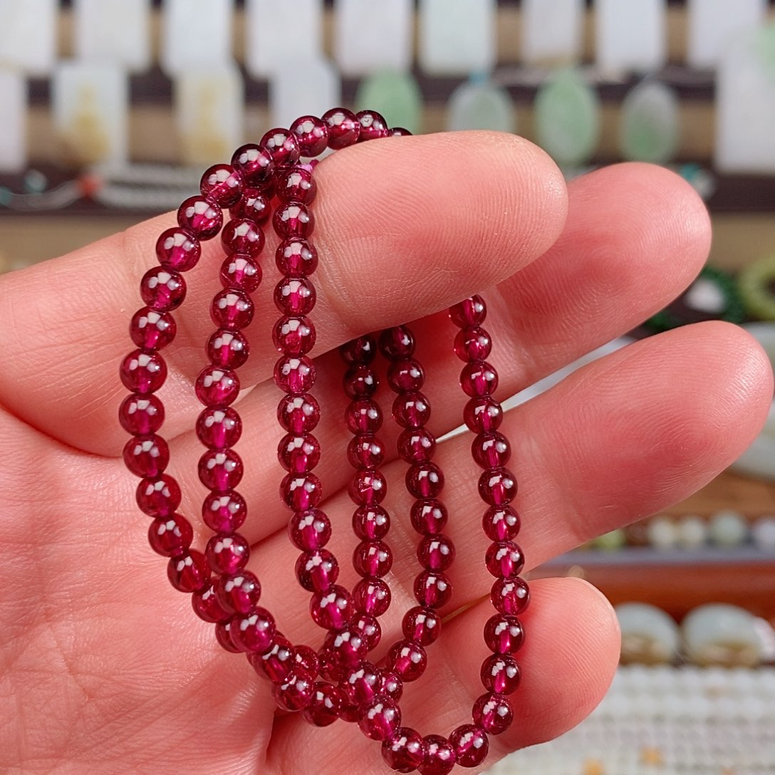 手链合金透闪石质玉紫牙乌石榴石手链