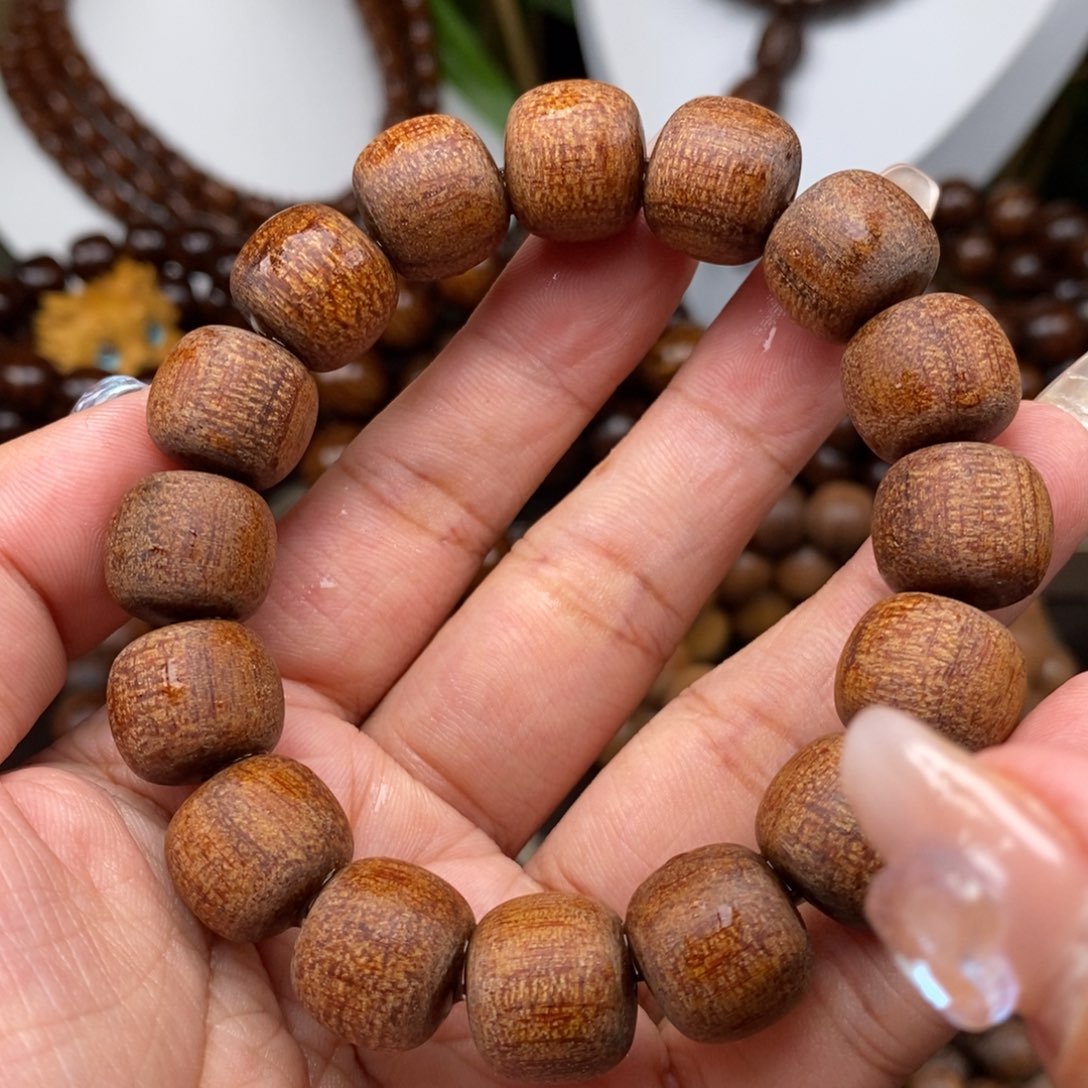 贡木手串/手链贡木1314红冰火焰爆龙粗抛