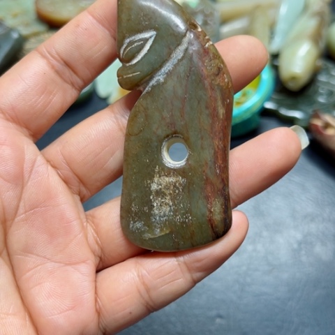 吊坠白玉菩提精***州把件