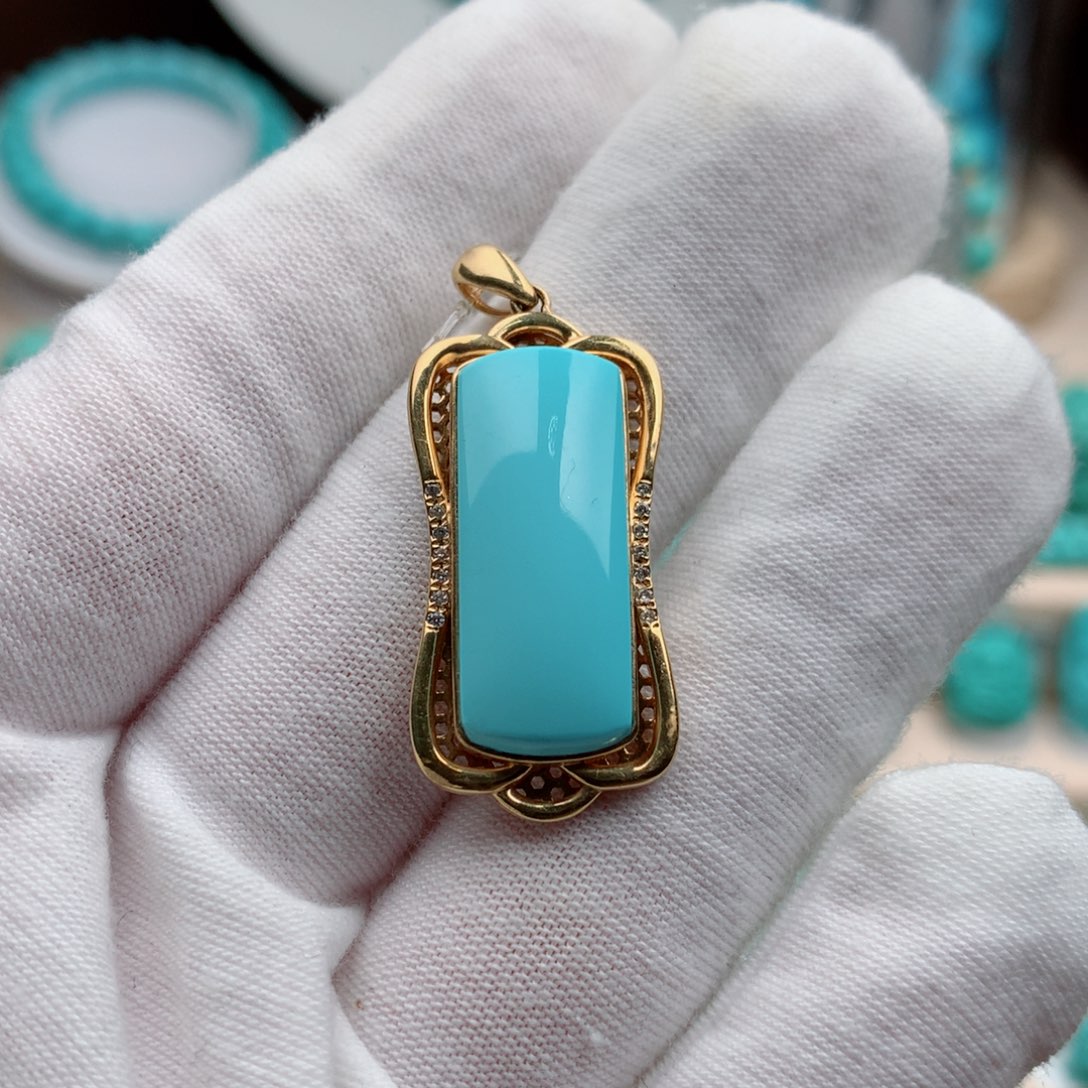 绿松石珠宝奇石未镶嵌7.1克