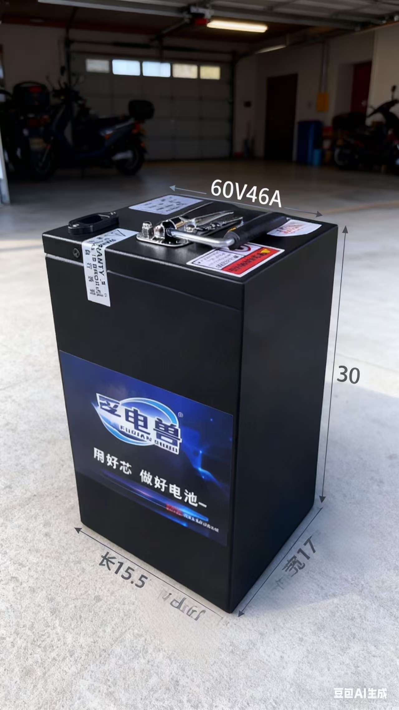 （黑色蓝色随机）孚电兽60V46A产品电池电动车电池