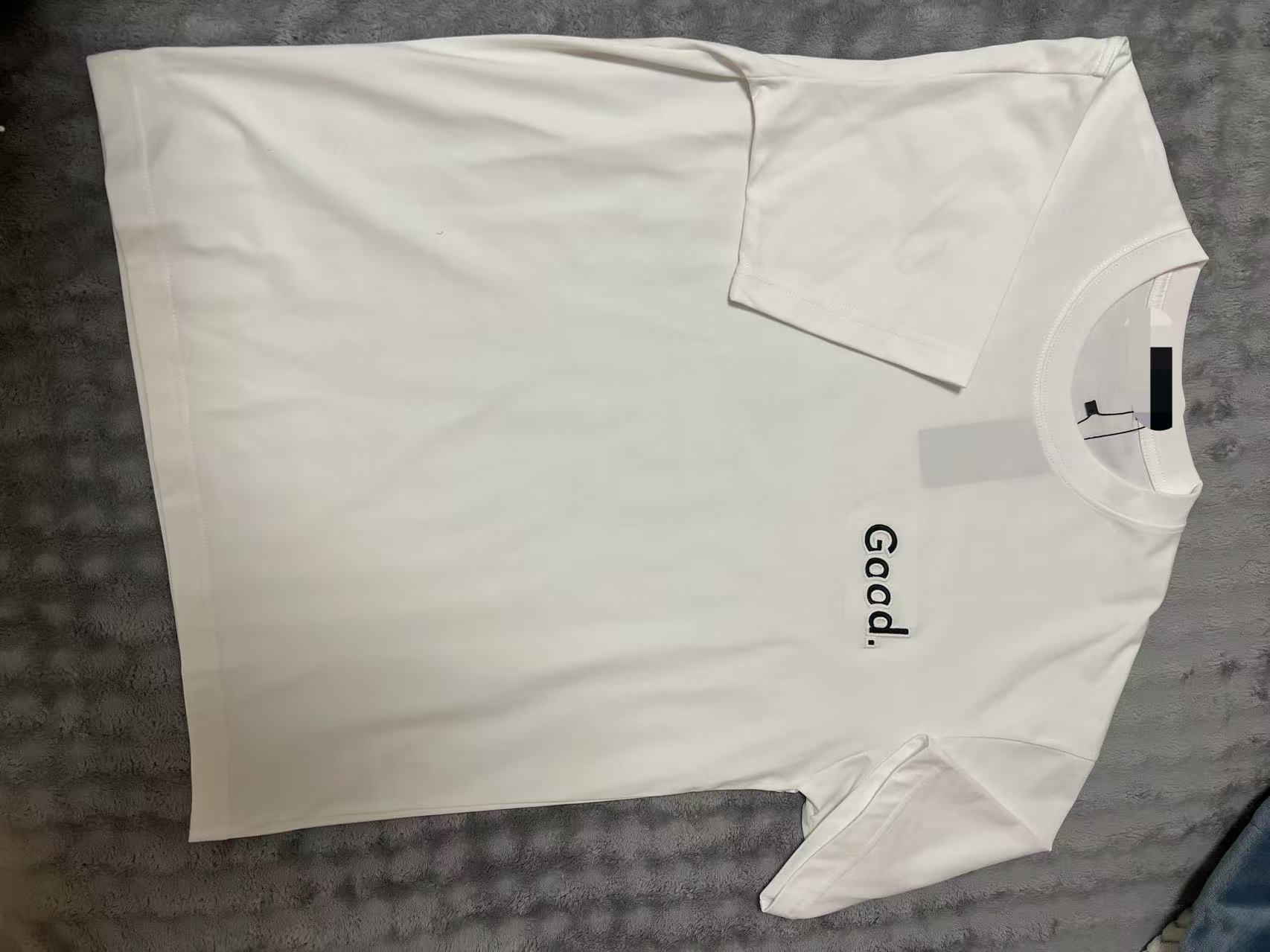 背心圆领字母短袖修身型休闲白色T恤户外常规款常规