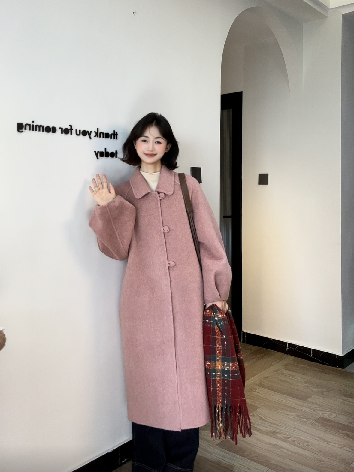 【米米专属】伊迪卡双面羊毛大衣长款小个子宽松百搭韩系秋冬新款