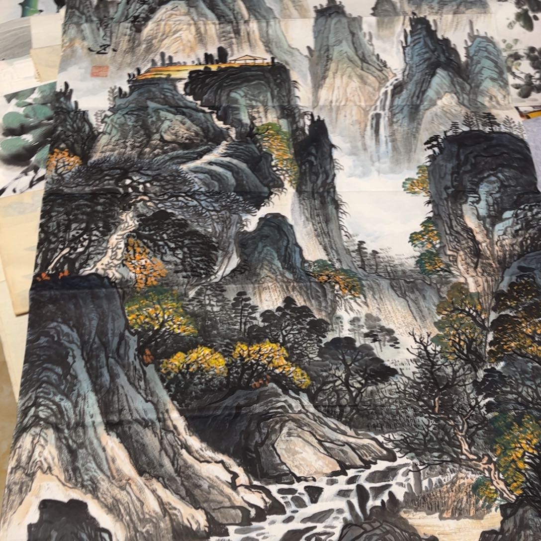 国画12.3纯手绘无边框作品