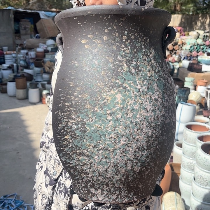 红陶泼墨口径22高度33