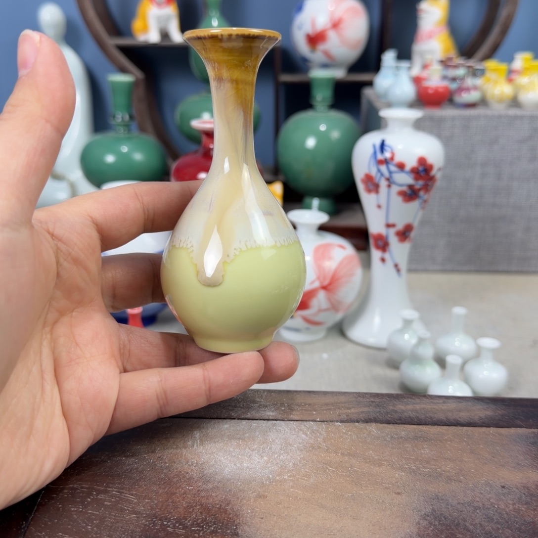 陶瓷手工小花器摆件
