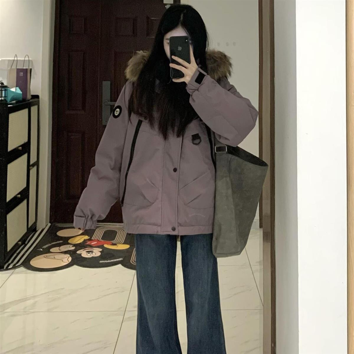 中长款大毛领加保暖时尚冬季女士派克