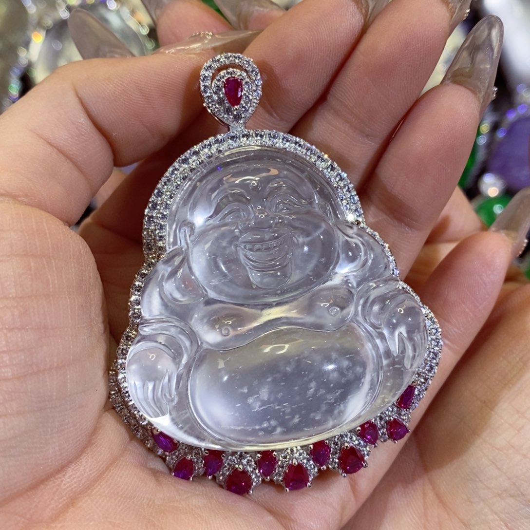 石英质玉颈饰银S925镶嵌