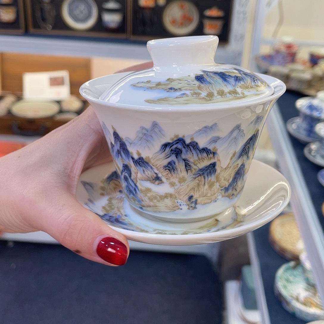 陶景德陶瓷盖碗茶具