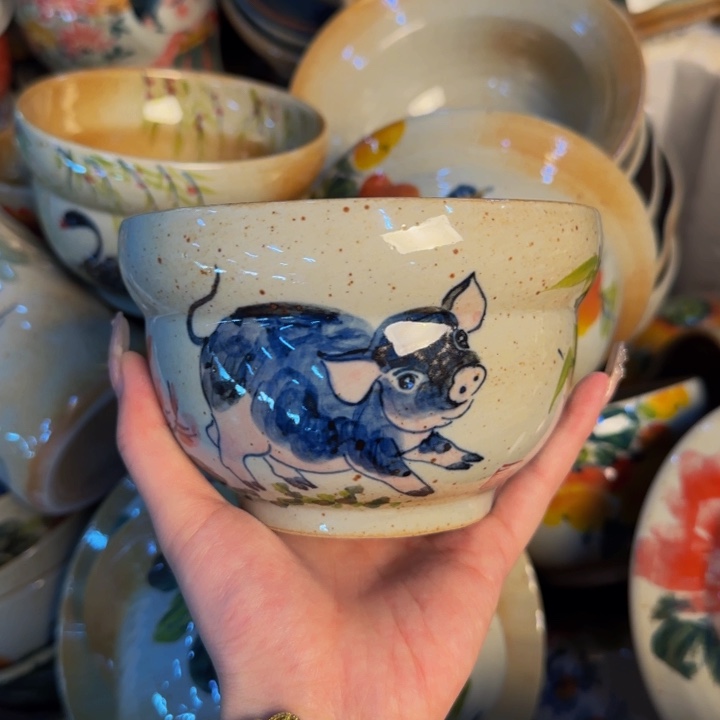瓷片手工手绘细微不一样