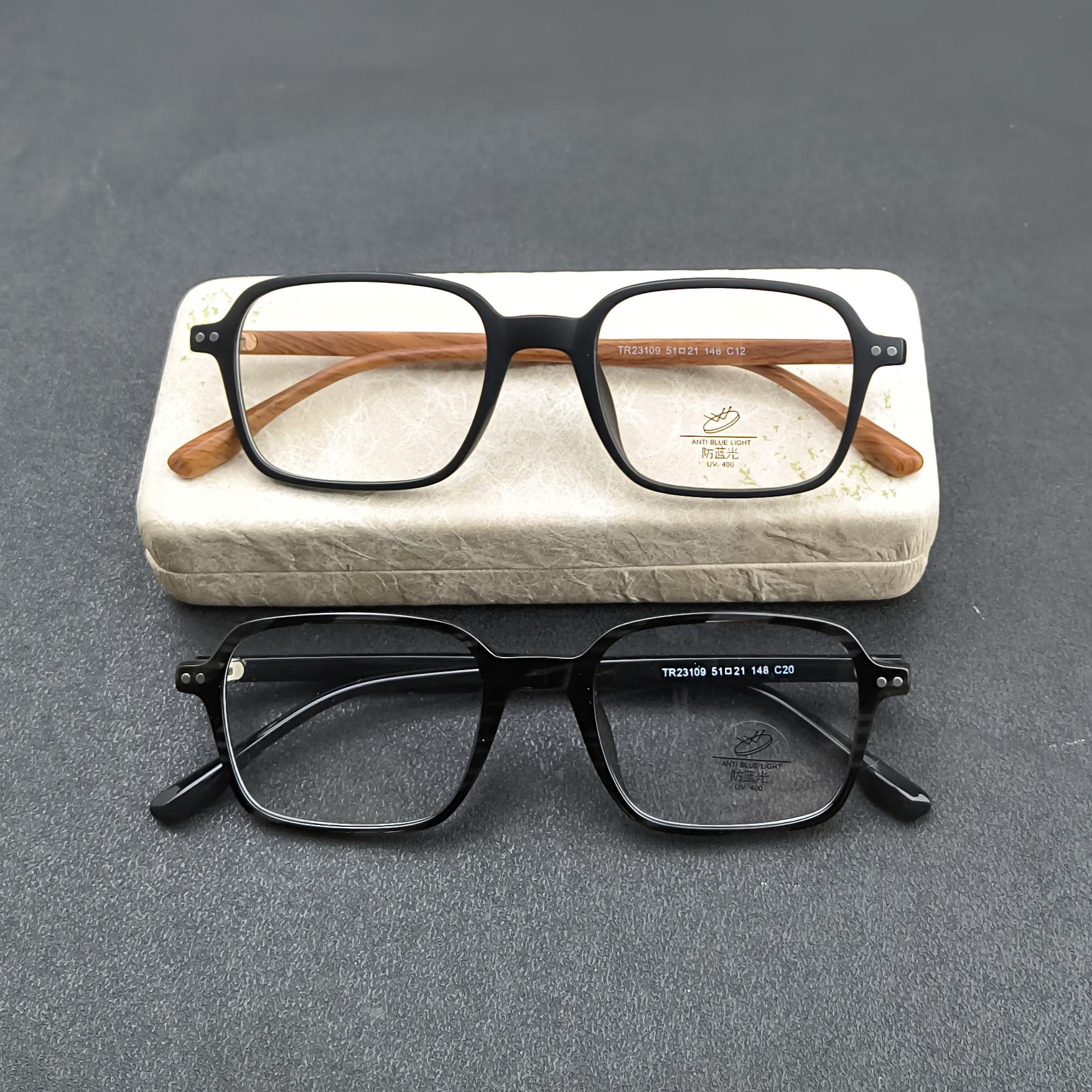 miu系2310方框超轻中小脸男女同款眼镜可配度数防蓝光变色镜片