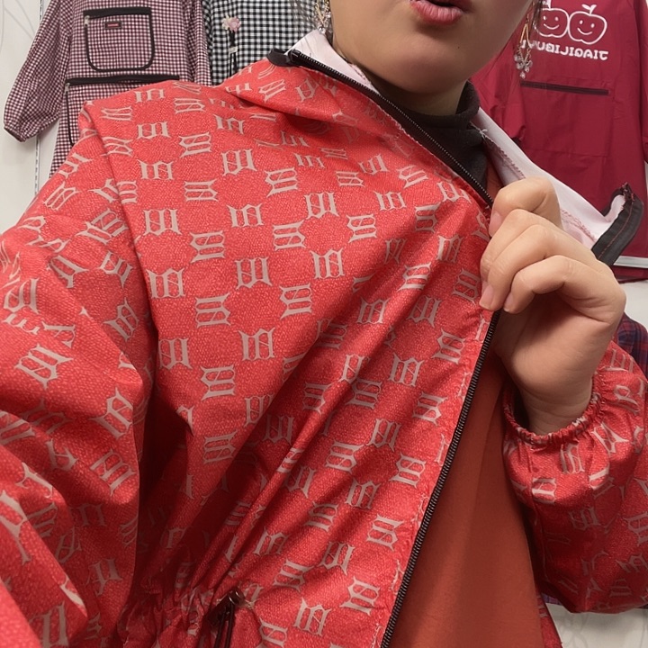 X***F短款束腰光料红色