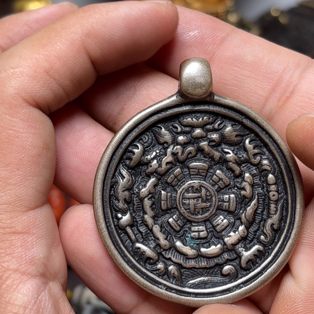 感***人铜星月菩提挂件菩提