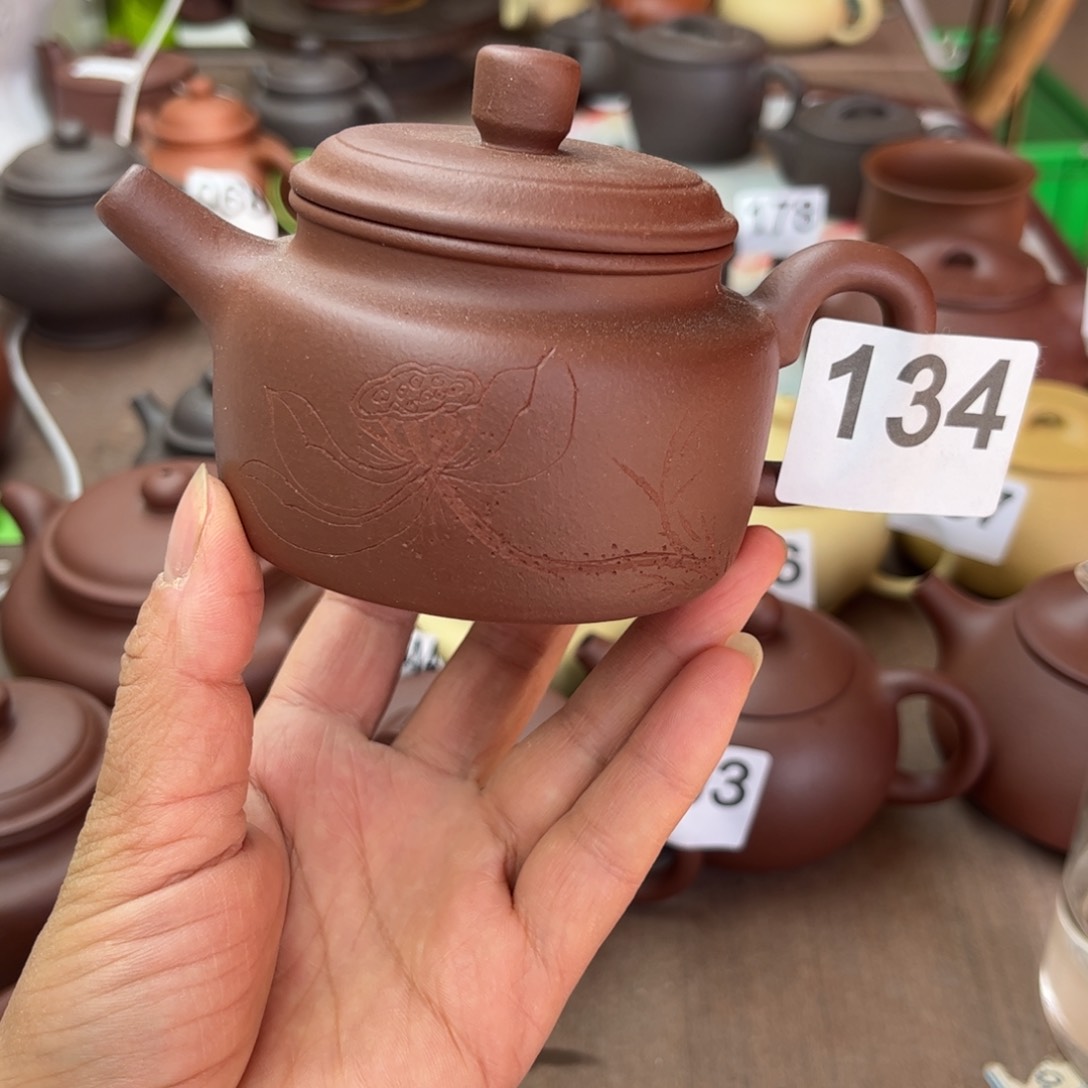 紫砂茶壶紫泥半手无添加170cc