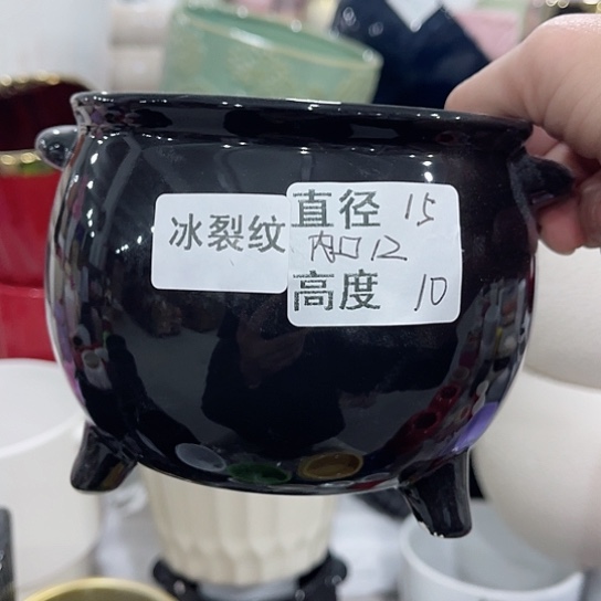 多肉绿植陶瓷花盆9.9包邮，有孔