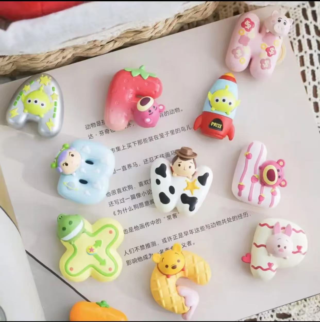 【代拆】字母冰箱贴萌粒