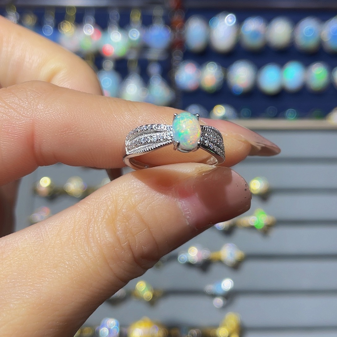 欧泊欧泊戒指银S925镶嵌单****7